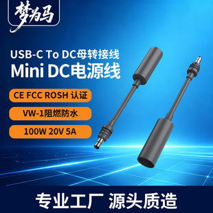 mini�O��DC�Դ��DC���DDCĸ�D�����L��usb-c to dcĸ100W 5A��ˮ