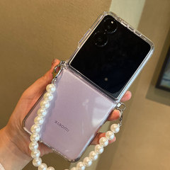 Xiaomi mixflip2 携帯電話ケース透明保護カバー xiaomi MIX フリップ保護カバーサイドハンギングモデルに適しています