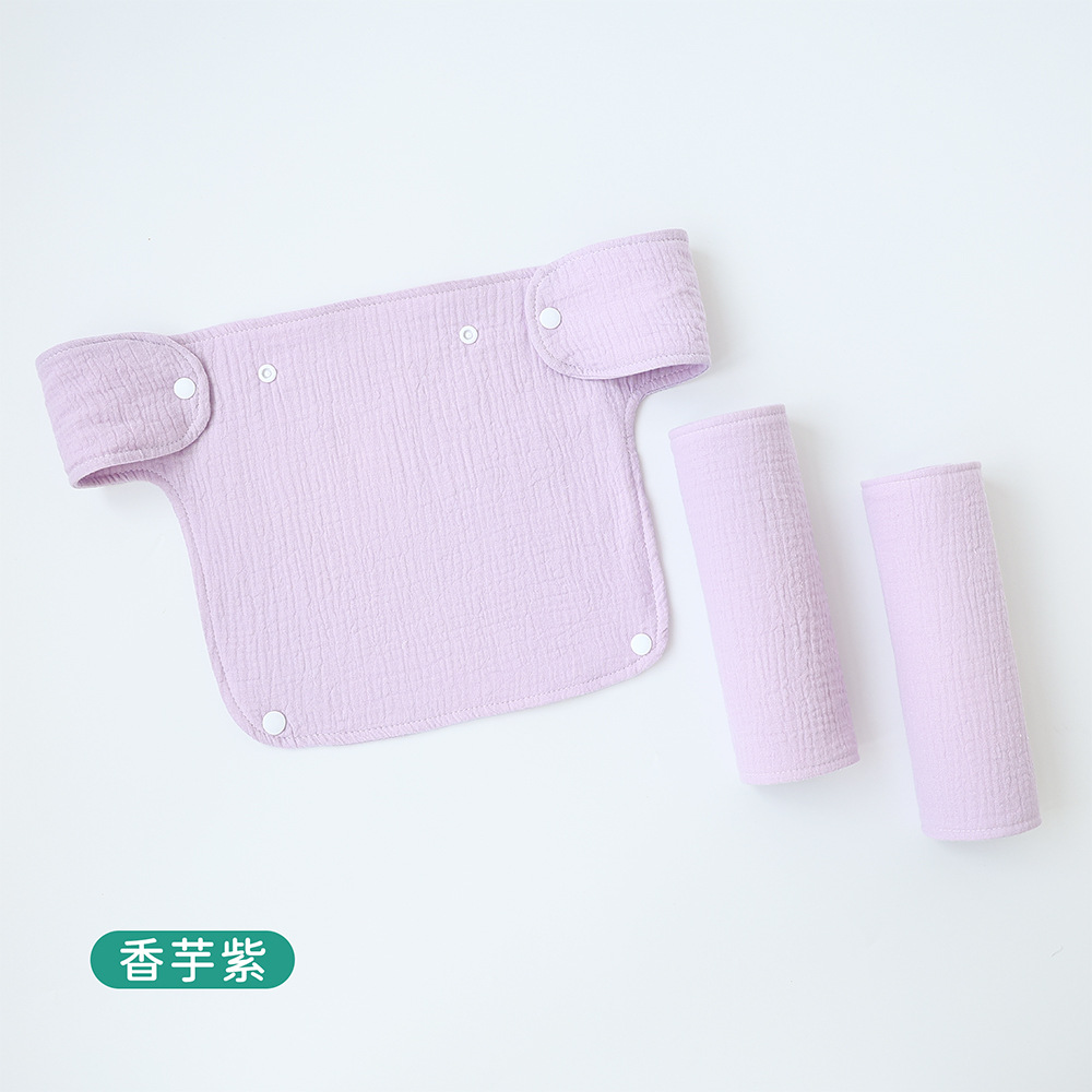 Baby mochila toallas de saliva accesorios de banco de cintura de algodón gaza toallas de mordida dos perros围裙 desmontable围裙 conjunto de correa de hombro image 9