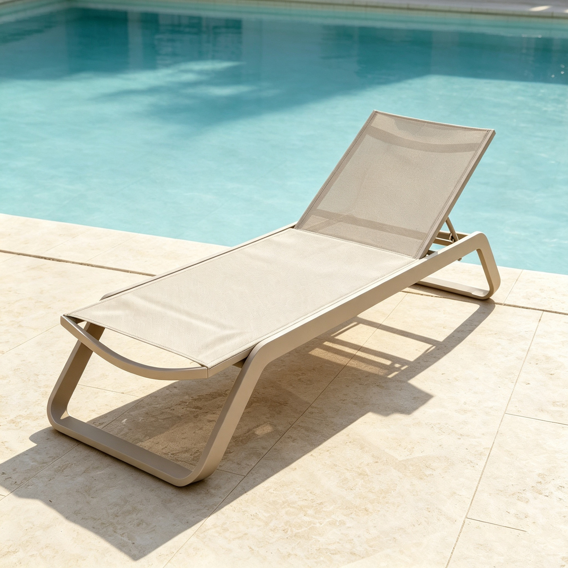 Silla al aire libre balcón patio impermeable aleación de aluminio villa de ocio al aire libre piscina cama de protección solar playa doméstica