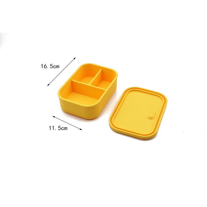 Ins lonchera de silicona de grado alimenticio, conveniente lonchera con calefacción por microondas, lonchera para trabajadores de oficina, lonchera para estudiantes