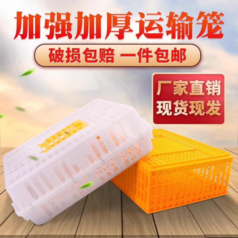 鸡笼塑料周转箱成鸡鸭鹅运输筐加厚大码鸡笼鸡鸭鹅鸽笼周转运输笼
