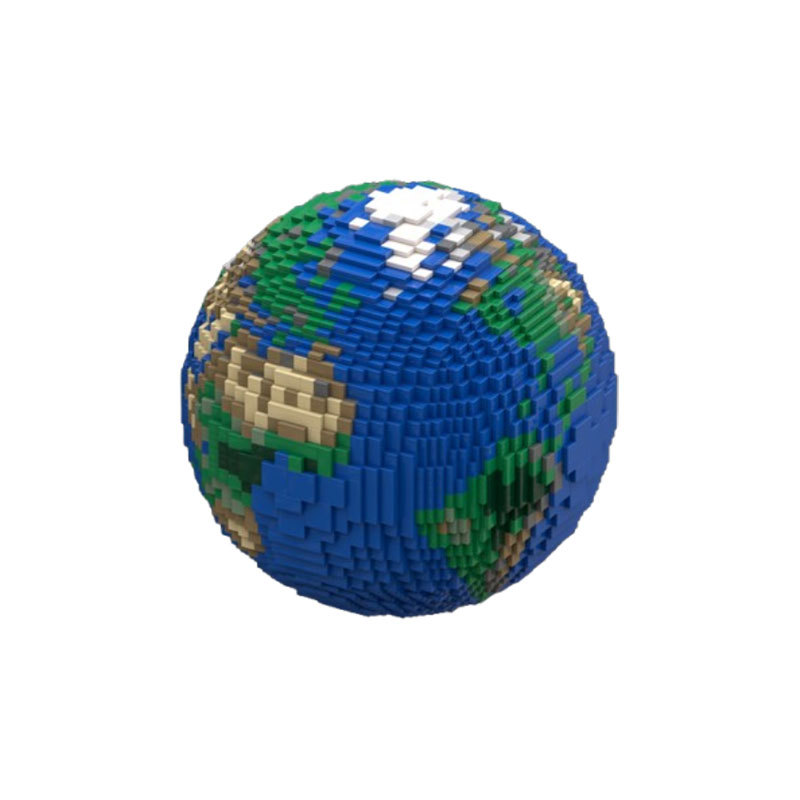 Simulated Earth Building Block Set Diy Model For Creative Play_voghion.com