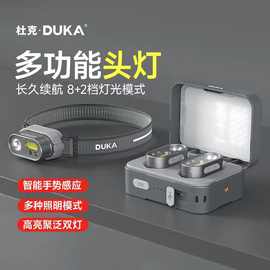 新款多功能感应强光led户外头灯探险强光手便携式钓鱼徒步头戴灯