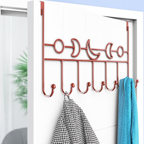 Hook behind door, clothes hanger, bathroom entrance door, punch-free storage, clothes hanger, wrought iron bold wall-mounted coat hook