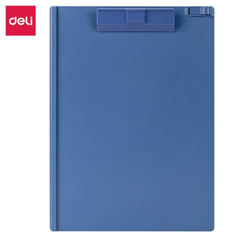 Deli 9253 writing board clip A4 folder bill clip menu paper plywood pad writing board clip with pen insert