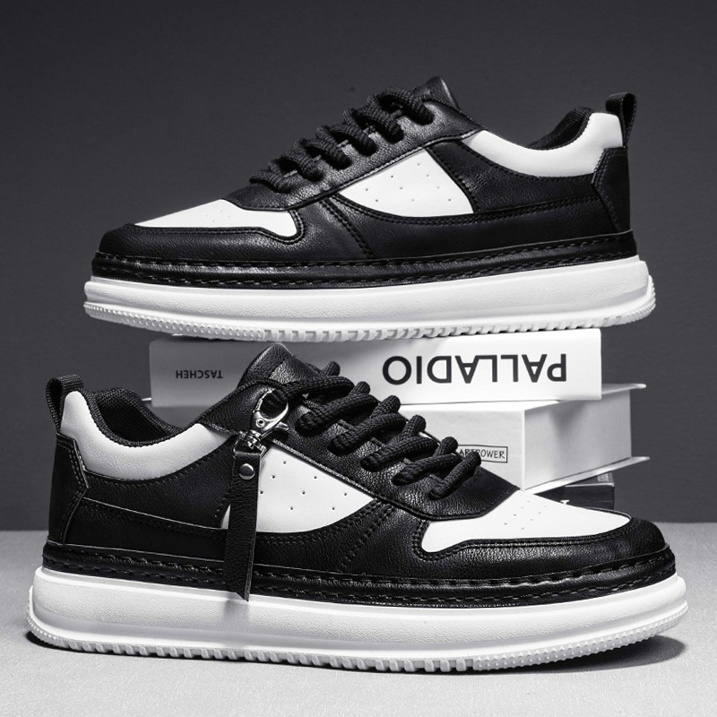 Calzado deportivo zapatos de primavera para hombre 2025 nuevo estilo nicho moda todo fósforo zapatos de moda estudiantes casual zapatillas blancas hombres