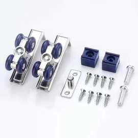 锌合金移门小吊轮实木衣柜门小滑轮静音厨房推拉门滑轨折叠门配件