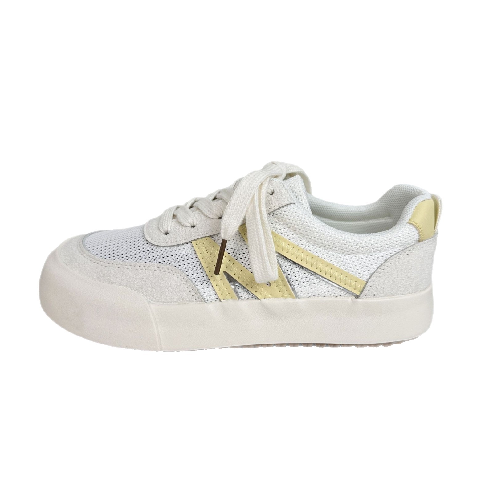 6658 red ventilada de Hong Kong ocio multifuncional zapatos blancos de suela gruesa para mujeres 2025 verano nuevo modelo coreano de zapatos de skate para estudiantes image 6