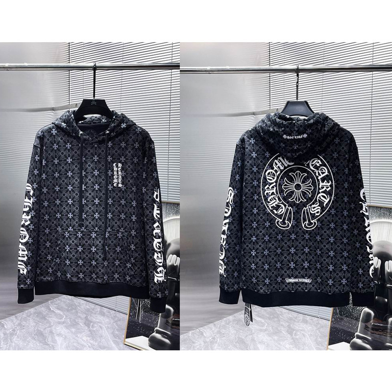 25ss正确版Chrome Hearts 克罗伈十字架连帽卫衣百搭潮流时尚批发|undefined