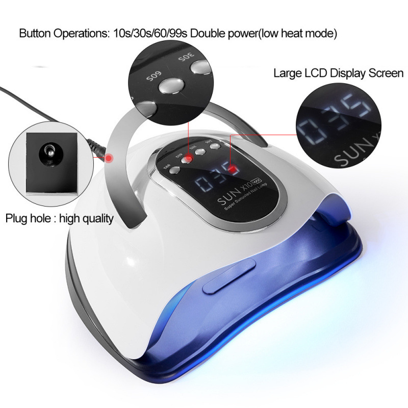SUNX10MAX lámpara de uñas 220W lámpara de fototerapia de uñas lámpara led lámpara de uñas de alta potencia lámpara de uñas