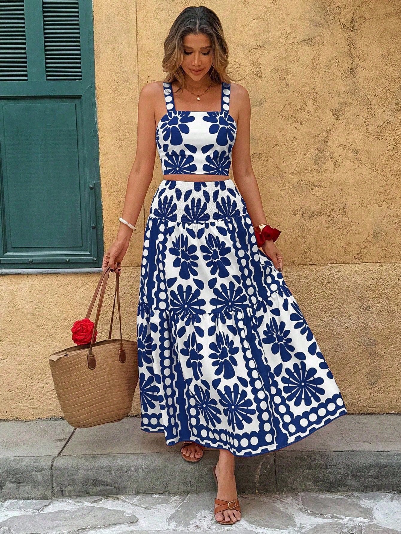 Damen Sommer Set Mit Maxikleid Und Hose Für Den Urlaub_voghion.com