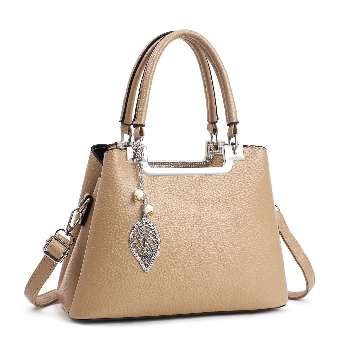 2025 nuevo bolso de color sólido simple de gran capacidad cuero suave casual atmosférico bolso de mujer bandolera boutique bandolera