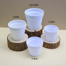 厂家批发圆形多色桌面绿化绿植多肉花卉简约塑胶国际花盆塑料盆