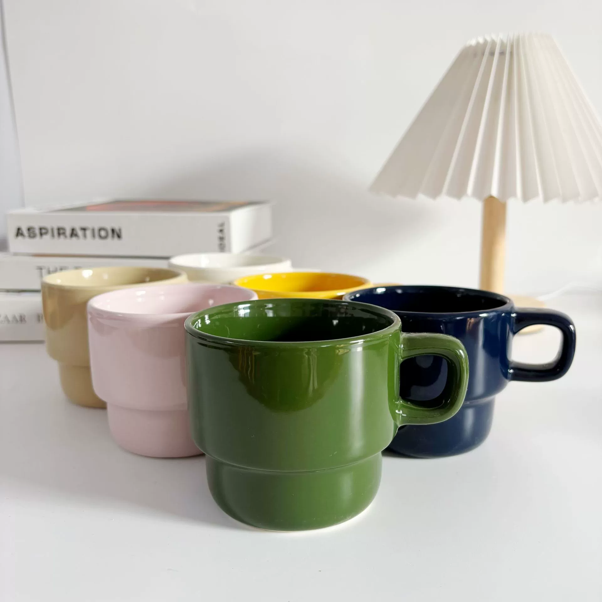 Ins style high-looking stacking cup Luo stacking cup ceramic cup milk cup water cup