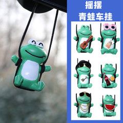 Cross-border original manufacturer wholesale new swing duck car hook automotive rearview mirror ornament little frog car air freshener