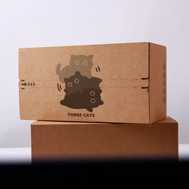 包装纸箱牛皮瓦楞纸盒小号纸箱物流运输盒翻盖牛皮纸箱加硬快递包