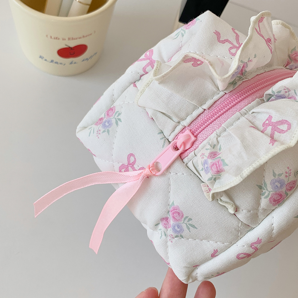 179g Weight Pencil Case Stationery Type 1 Piece Quantity Class, Learning, Graduation Occasion Cotton, Polyester Material Bow Knot Pattern Korean Style Style Bow Knot Cotton Polyester Class Learning Graduation Korean Style Pencil Case 11