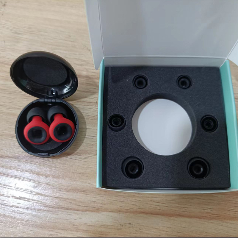 跨境定制款专供硅胶隔音降噪睡眠耳塞挂脖耳塞可定制产品logo颜色|undefined
