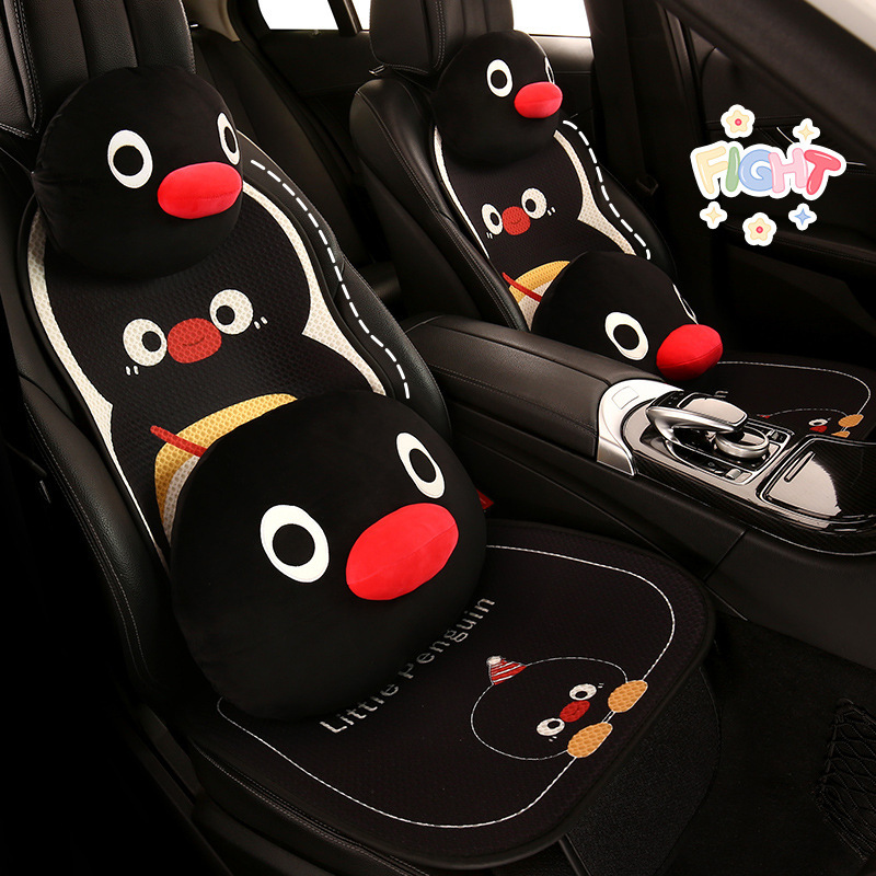 自動車座布団四季通用シートカバーアニメ女神車内装飾シートクッション半包シートカバー可愛い車マット|undefined