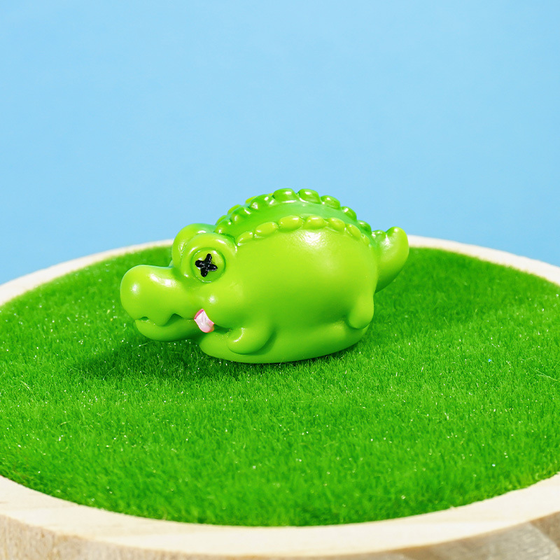 Micro paisaje creativo lindo pequeño cocodrilo decoración de bricolaje caja ciega accesorios de bolsa escritorio coche mini decoración pequeña