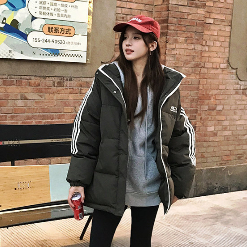 ダウンコートショート 2025 新しい厚みのあるオーバーサイズ学生女性の綿の服ルーズ綿のジャケット冬のジャケットトレンディな|undefined