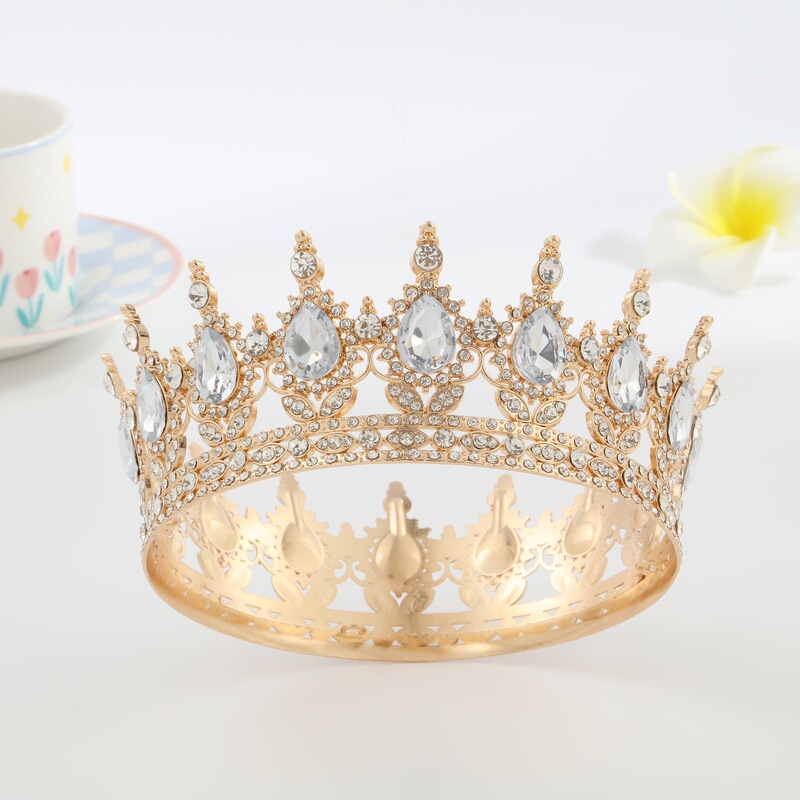 Cross-Border Halloween Round Crown Tiara Bridal Wedding Crown Accessories Birthday Hair Crown Heavy-Duty Hair Accessories Hair Accessories Cross-Border Halloween Round Crown Tiara Bridal Wedding Crown Accessories Birthday Hair Crown Heavy-Duty Hair Accessories Hair Accessories