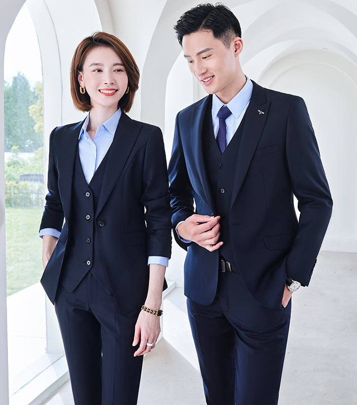 (2개) 비즈니스 정장 작업복, 전문 정장, 여성 조끼, 재킷, 영업부, 은행 업무 정장, 정장 정장, 남성과 여성 동일 스타일