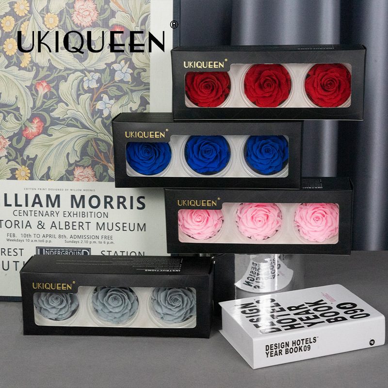 Yunnan fábrica al por mayor de rosas eternas 7-8cm flores no artificiales flores hechas a mano accesorios de flores de bricolaje