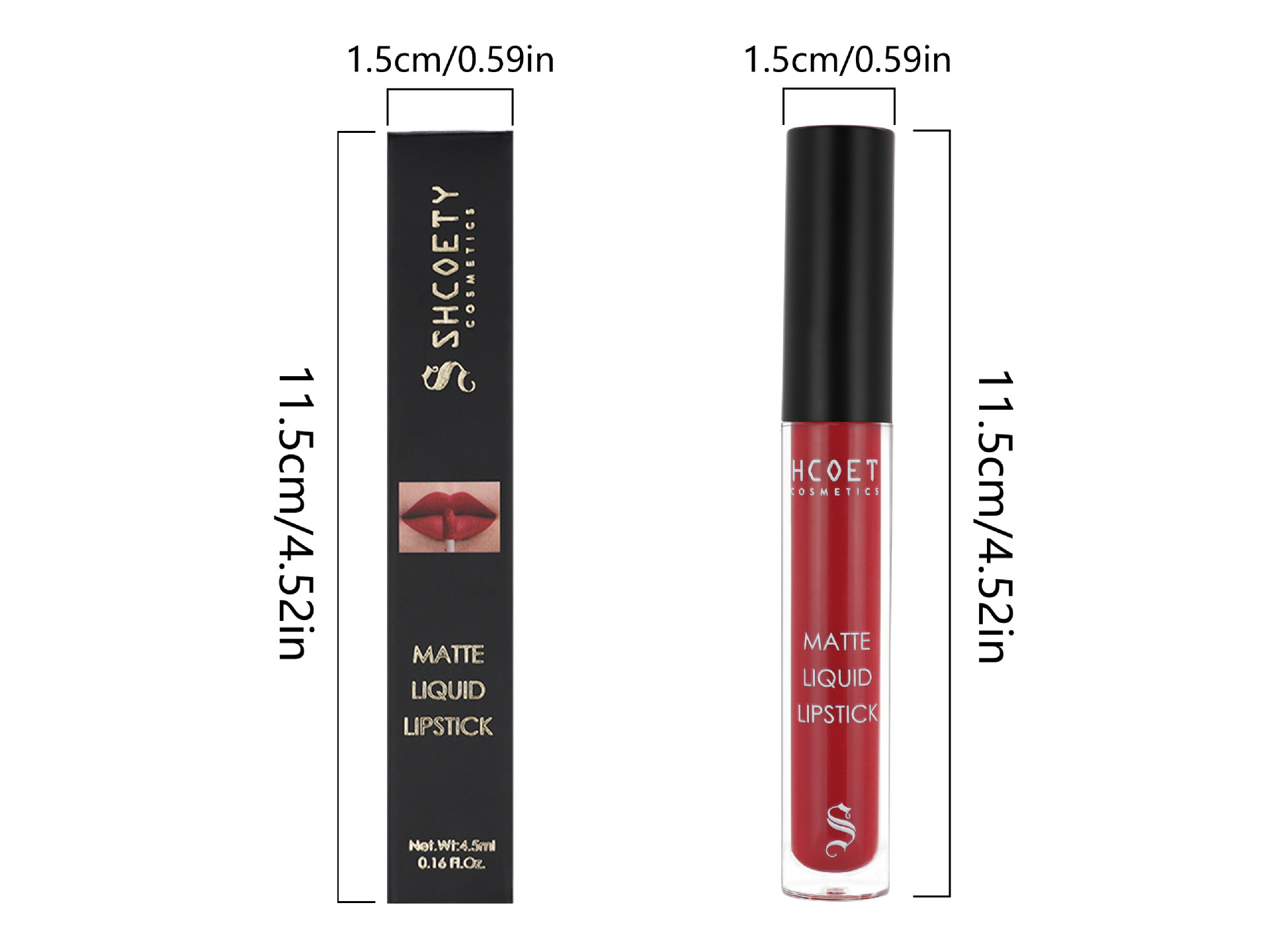 SHCOETY matte lip gloss Cross-border European and American lip and cheek dual-purpose lipstick lip gloss, long-lasting without fading and not sticking to the cup undefined