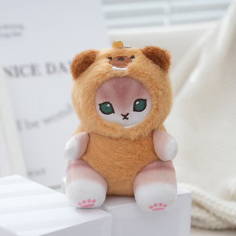 猫 Fusandi サメ猫 mofusand 女装ロングテール動物ぬいぐるみ漫画人形卸売かわいい|undefined