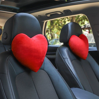 Headrest – Car Headrest, Neck Pillow - red-pair