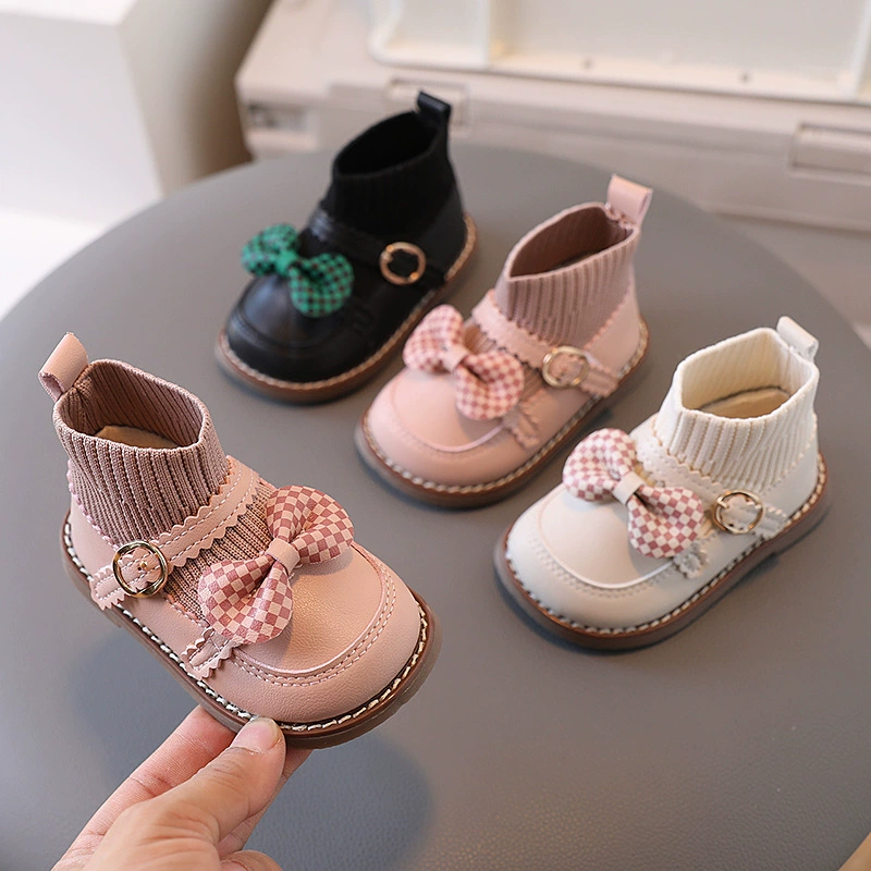 Fleece low boots for early age, shoes, footwear girl's for princess for leather shoes, soft sole, 0-2 years