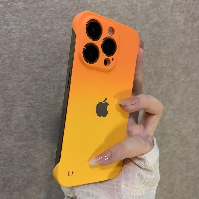 新款渐变无边框适用苹果16promax手机壳小众iPhone15个性14散热13|undefined