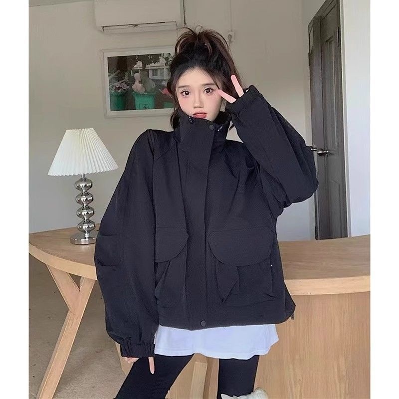 开春外套美式复古秋季冲锋衣外套ins潮牌新款设计工装情侣棒球