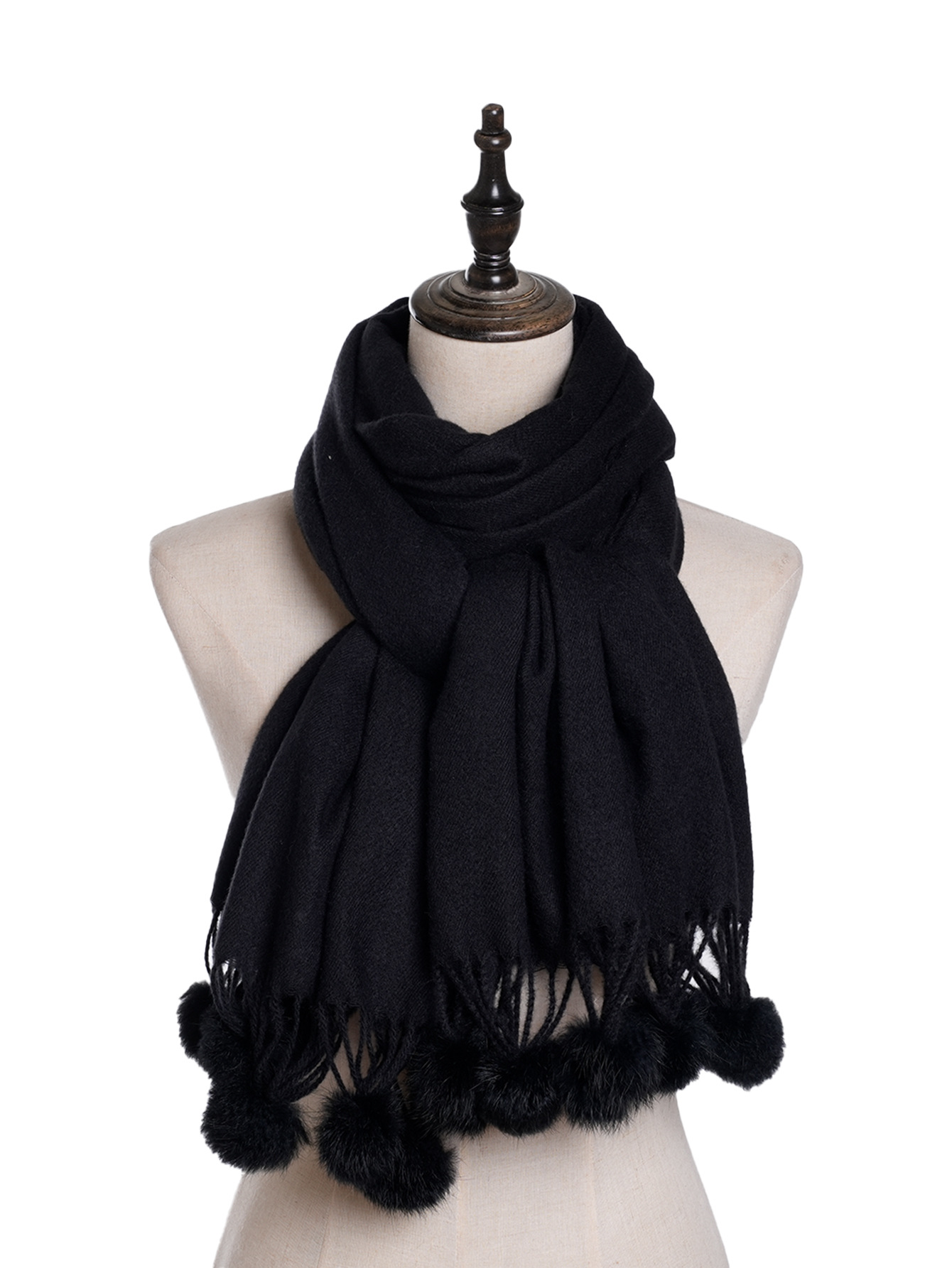 Women's Casual Simple Style Solid Color Imitation Cashmere Scarf display picture 4