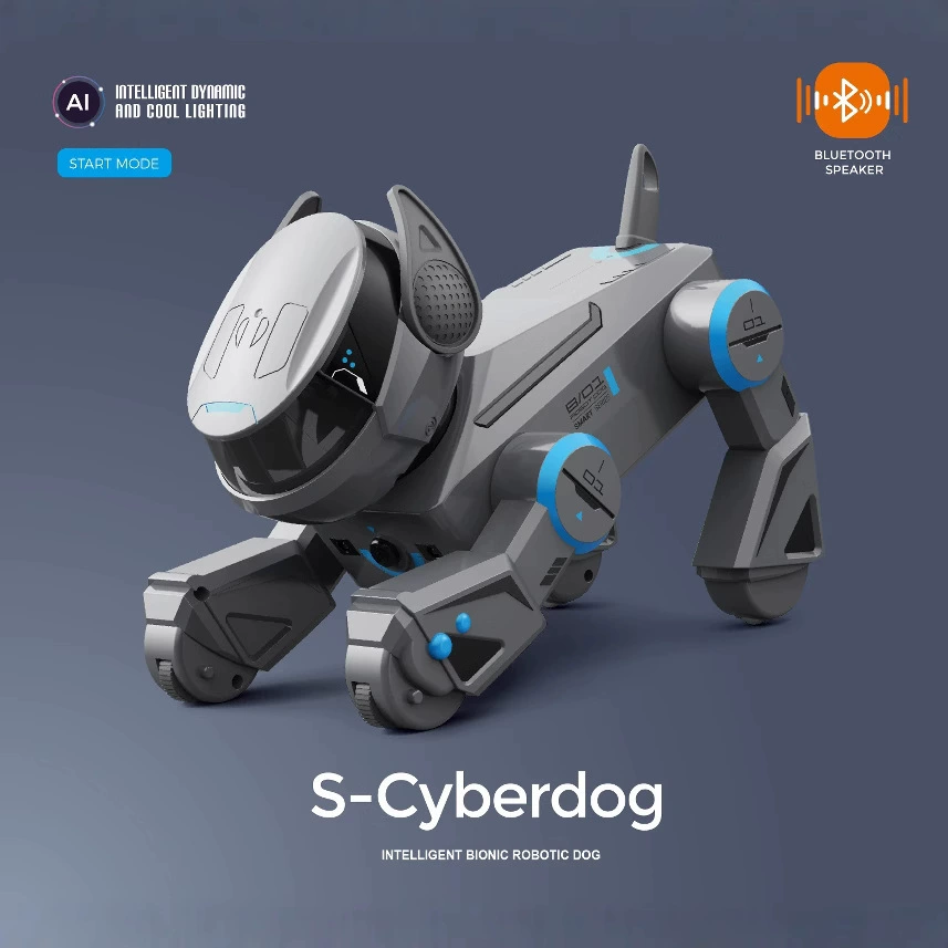 Умная неоновая легкая роботизированная собака, игрушка для программирования, (международная торговля), bluetooth-подключение, науко-технологичноная, оптовая