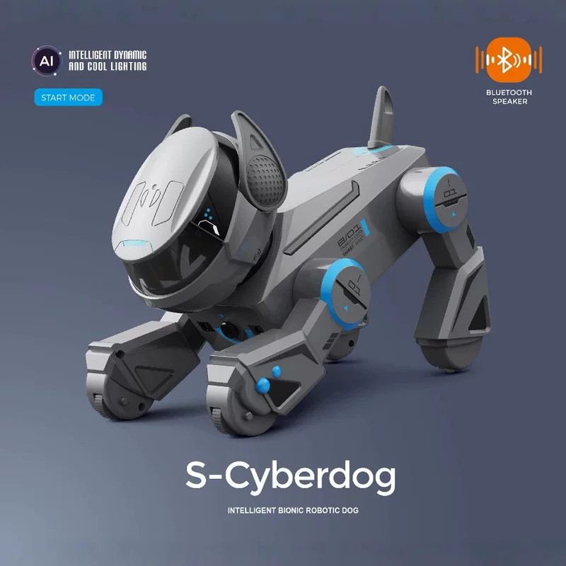 Умная неоновая легкая роботизированная собака, игрушка для программирования, (международная торговля), bluetooth-подключение, науко-технологичноная, оптовая