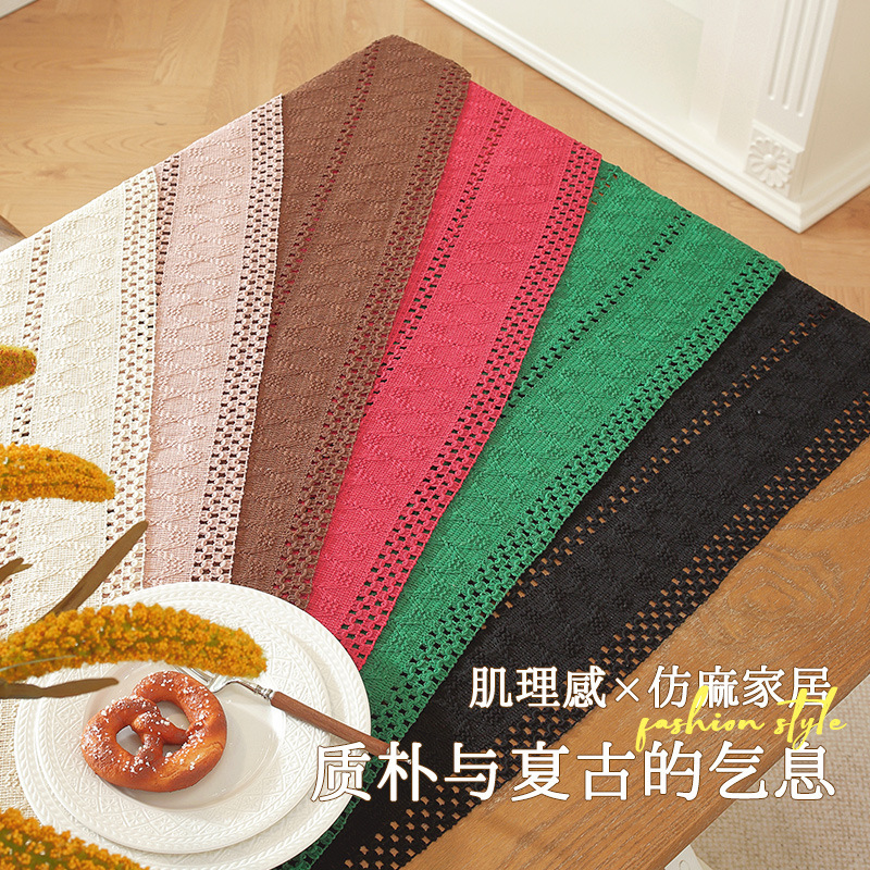 亚马逊热销仿麻桌旗长条布餐桌装饰盖巾餐边柜桌旗茶几电视柜盖布|undefined