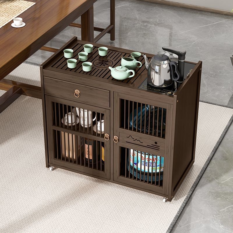 Mobile Tea Table Tea Table Home Balcony Tea Wheeled Tea Table Water Kettle Tea Cart Boiling Water Kung Fu Tea Set All in One