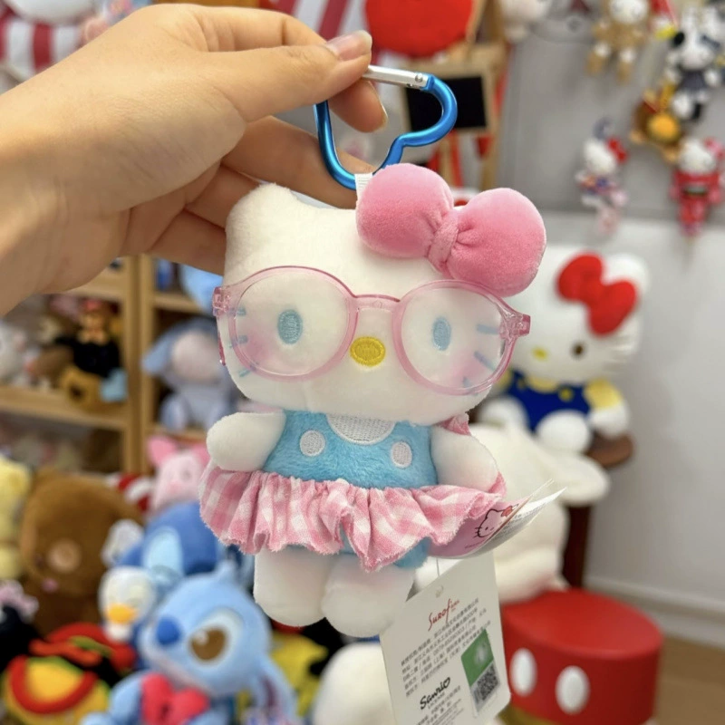 Sanrio, hello kitty, подлинная классическая мультяшная плюшевая кукла, сумка, упаковка, брелок