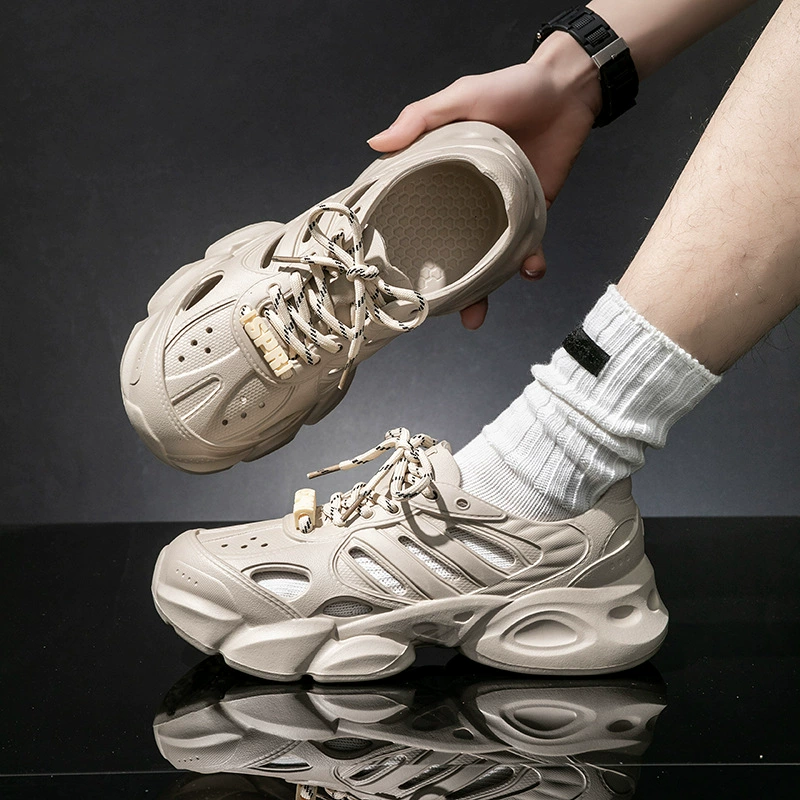 Папочка пещерная обувь мужской летом носить толстую подошвую дрейфующую пляжную обувь легкая модная спортивная сандалия мужской