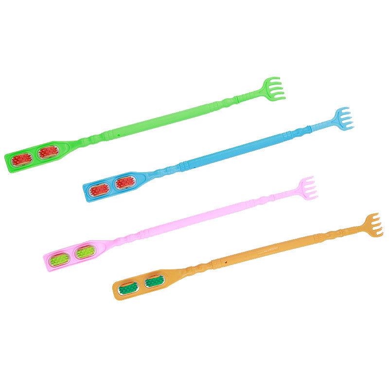 Extended plastic durable two-wheeled tickler multi-functional home scratching device without asking for help back scratcher