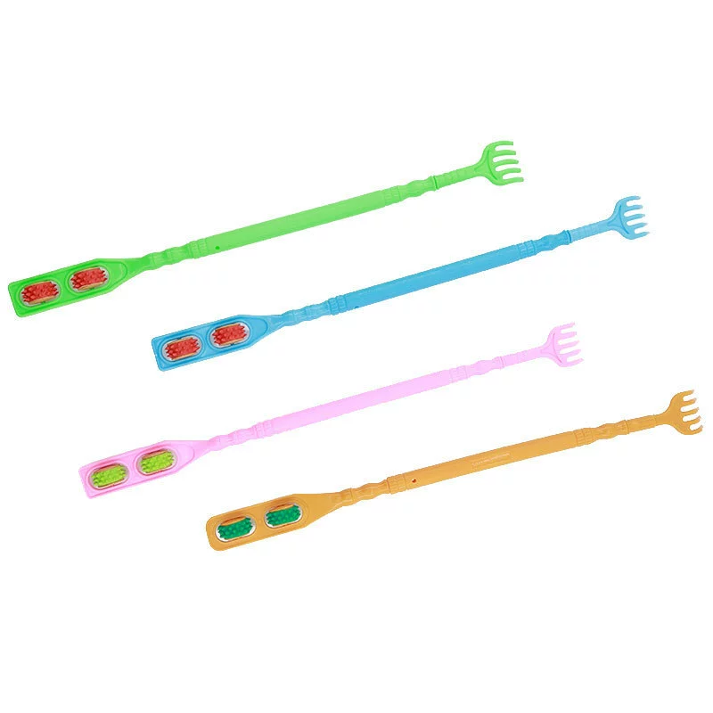 Extended plastic durable two-wheeled tickler multi-functional home scratching device without asking for help back scratcher