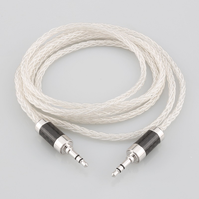 纯银线 3.5转3.5音频线公对公耳机升级线AUX车载音响音箱对录线