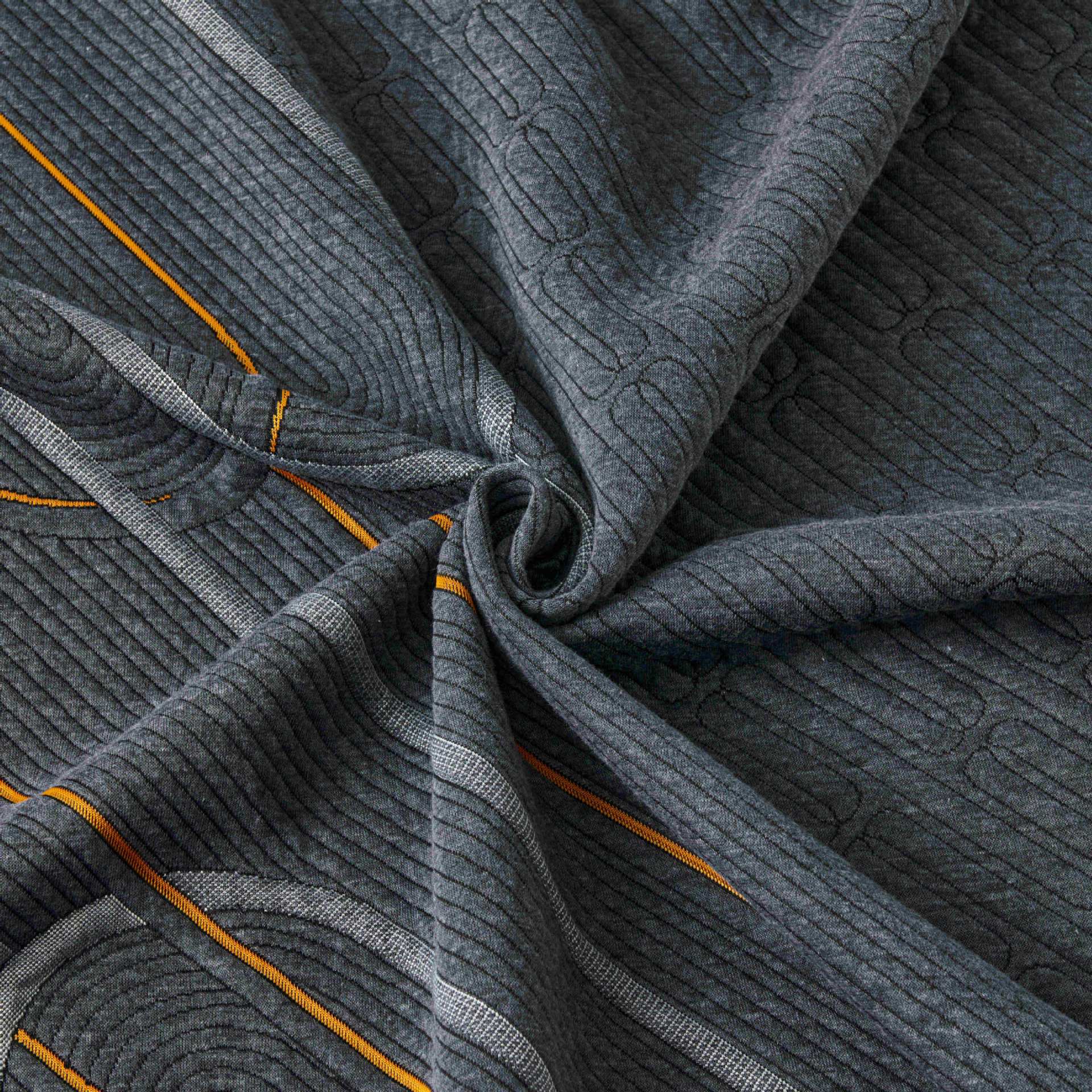 【源头工厂】双面麻灰床垫布400克高克重针织提花床垫面料