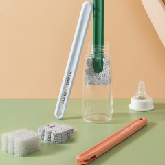 5-Head Sponge Cup Brush, Household Insulated Cup and Milk Bottle Brush, Long Handle Disposable Cleaning Brush, Wholesale