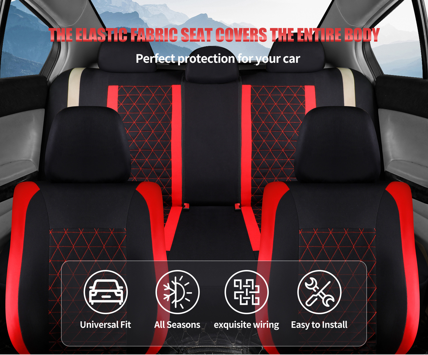 25 New Diamond-Shaped Cloth Car Seat Covers Quilted Embroidered Leather Artificial Pvc Leather Exported to Europe and the United States Export Wholesale