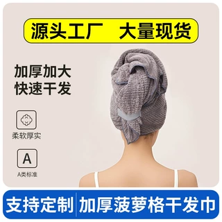 菠萝格珊瑚绒加厚干发帽女2025年新款柔软强吸水速干一片式包头巾