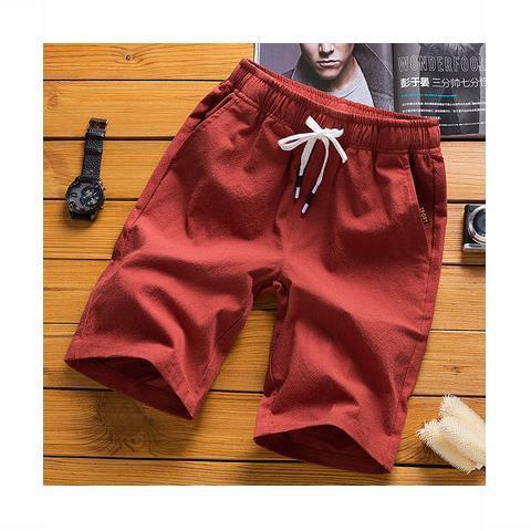 Pantalones cortos, tendencia de verano para hombres, pantalones de cinco puntos para hombres, pantalones delgados, pantalones de playa de gran tamaño sueltos y transpirables casuales